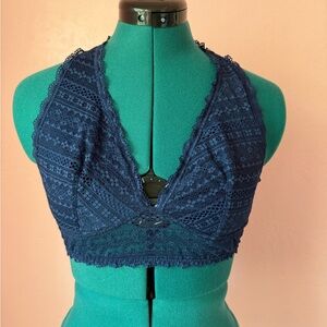 Victoria's Secret Navy Lace Bralette Size Large